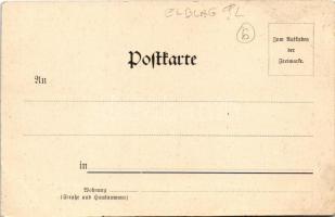 Elbag, Elbing; Alter Markt, Bazar. Edgar Schmidt / market, street, shops (tiny tear)