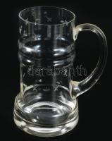 Antik üveg korsó, hibátlan, m: 16 cm