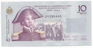 Haiti 2004. 10G "Haiti függetlenségének bicentenáriuma" emlékkiadás, "D1190460" ...