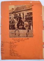 1938-1940 Házi készítésű "Bélyegkönyv" irredenta, hazafias témákkal, Visszatért bélyegzése...