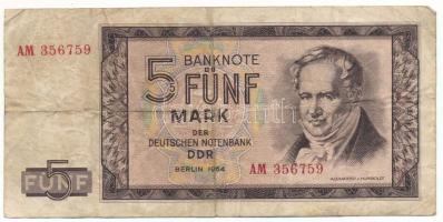 Német Demokratikus Köztársaság 1964. 5M "AM 356759" T:F
German Democratic Republic 1964. ...
