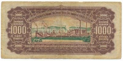 Jugoszlávia 1955. 1000D "FR 663297" T:F,VG
Yugoslavia 1955. 1000 Dinara "FR 663297&q...