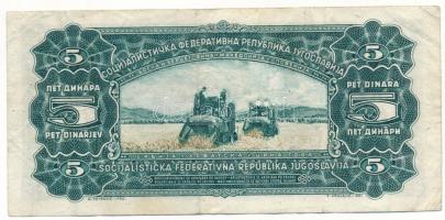 Jugoszlávia 1965. 5D "AT 754933" T:F
Yugoslavia 1965. 5 Dinara "AT 754933" C:F
