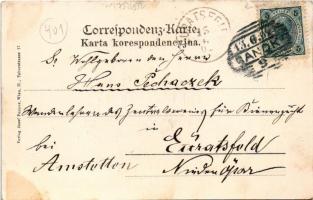 1904 Mostyska, Szkola ludowa. Josef Popper / school (small tear)