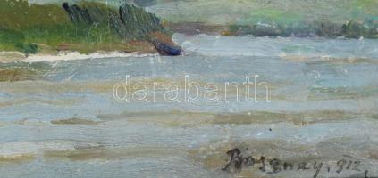 Bosznay István (1868-1944): Fenyőháza (Lubochna, Felvidék, Tátra), 1912. Olaj, karton, jelezve jobbr...