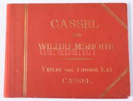 cca 1890 Cassel Wilhelmshöhe 12 képet tartalmazó füzet egészvászon kötésben 17x13 cm
