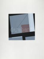 Konok Tamás (1930-2020): Geometrikus kompozíció, 1991. Szitanyomat, papír, jelzett, művészpéldány E....