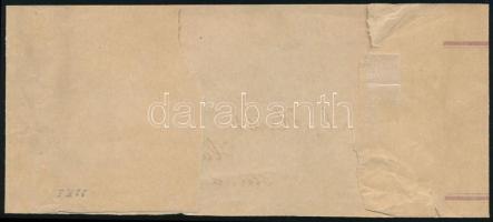 1895 2kr díjjegyes címszalag darab 3kr kiegészítéssel Hamburgba / 2kr PS-wrapper piece with 3kr, to ...