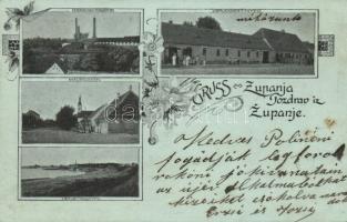 Zupanja with Tannin factory and Hotel Bruckner