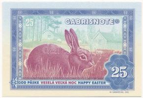 Csehország 2025. "25" névértékű Húsvét tematikájú "Gabrisnote" fantáziabankjegy T:UNC Czechia 2025. "25" valued, Easter themed "Gabrisnote" fantasy banknote C:UNC