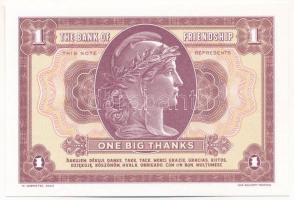 Csehország 2024. "1 Nagy Köszönöm - A Barátság Bankja" "Gabrisnote" egyoldalas fantáziabankjegy, rajta a köszönöm szó, több nyelven T:UNC Czechia 2024. "1 Big Thanks - The Bank of Friendship" "Gabrisnote" one-sided fantasy banknote, the word "thank you" on it, in several languages C:UNC