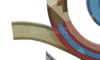 Barabás Márton (1952-): Lebegő csigalépcső, 1992-2004. Olaj, fa, jelzett az oldalán: Barabás M., alj...