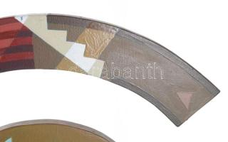 Barabás Márton (1952-): Lebegő csigalépcső, 1992-2004. Olaj, fa, jelzett az oldalán: Barabás M., alj...