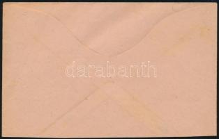 ~1898 Peterdi-féle hajóposta-nyomtatvány osztrák 1kr hármascsíkkal, harangos hajóbélyegzéssel + kék ...