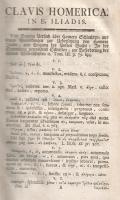 Schaufelberger, Johannes: 
Nova clavis Homerica: Cujus ope Aditus ad intelligendos sine Interprete ...