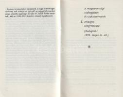 A magyar szakszervezetek kongresszusainak krónikája. [Számozott minikönyv díszdobozban, normál méret...
