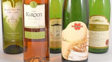 2001-2013, 5 üveg minőségi fehérbor, 2013 Graf Károlyi fehérbor, 1998 Keszthely város bora, cserszeg...