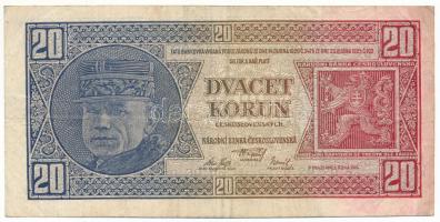 Csehszlovákia 1926. 20K "Sd 655974" T:F
Czechoslovakia 1926. 20 Korun "Sd 655974&quo...