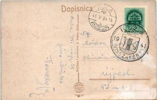 1941 Kúla, Bács-Kula, Kula; Nedeljni vasar. H. Kiefer / heti vásár, piac / market + "1941 Kula ...