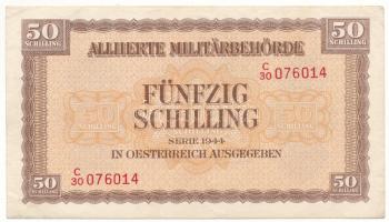 Ausztria 1944. Szövetséges megszállás 50Sch "C30 076014" T:AU sarokhajlások
Austria 1944....