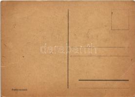 Haza...második világháború után katonai művészlap, sérült katona, hadifogoly / post-WWII Hungarian m...