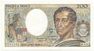 Franciaország 1982. 200Fr "M.013 771152" T:F
France 1982. 200 Francs "M.013 771152&q...
