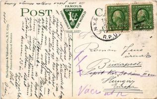 1912 Lancaster (Pennsylvania), North Queen Street, tram, shops. The Leighton &amp; Valentine Co....