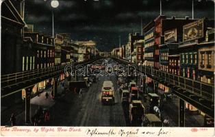 1908 New York City, The Bowery by night