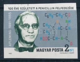 1981 Alexander Fleming vágott bélyeg