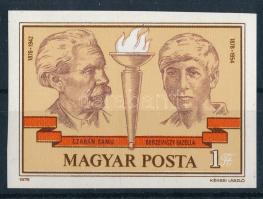 1978 Czabán Samu és Berzeviczy Gizella vágott bélyeg