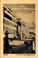 Kassa, Kosice; Fő utca, Vármegyeház, Cikta felirat. Fenyves Andor kiadása / main street, county hall...