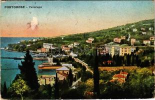 1928 Portoroz, Porto Rose, Portorose; panorama / view (surface damage)