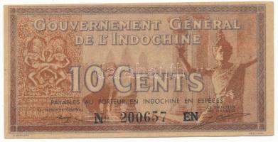 Francia Indokína 1939(DN) 10c "200657 EN" T:AU
French Indochina 1939(ND) 10 Centimes &quo...