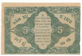 Francia Indokína 1942(DN) 20c "EG 244.065" a bankjegy felső részén végigfutó nyomdai papír...
