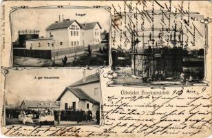 1903 Érsekújvár, Nové Zamky; Központi Gáz és Villamossági részv. társ. Gázgyár, gyár felszentelése. ...
