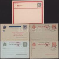 1916-tól 11 db díjjegyes küldemény, benne SHS, Baranya, Románia, Bodor vizsgálójellel + osztrák-magy...