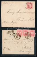 1874-1899 24 db Színesszámú Krajcáros bélyeggel bérmentesített küldemény, luxus minőség / Small lot:...