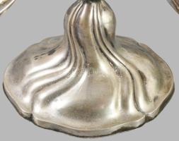 Ezüst (Ag) ötágú gyertyatartó. Jelzett, 1888 utáni német hold korona fémjel, 835 ezrelékes ezüst, al...