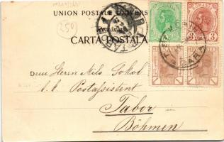 1899 Turnu Severin, Szörényvár; Portul / port. Edit. Josef Frisch (cut)