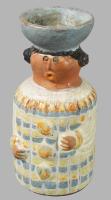 Kiss Roóz Ilona (1920-2010): Nőalakos váza. Jelzett, hibátlan, m: 15 cm