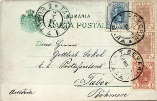 1899 Turnu Severin, Szörényvár; Un edificiu din Bulevardul Carol / street view at night in moonlight...