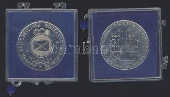 1985. "MÉE - Felszabadulási Jubileumi Bélyegkiállítás, Kecskemét" ffém emlékérem (2x) T:BU...