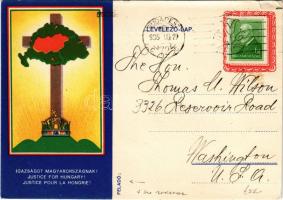 1936 Igazságot Magyarországnak! Hátoldalon Pesti Hírlap XI. Olimpiai cikke / Justice pour la Hongrie...