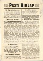1936 Igazságot Magyarországnak! Hátoldalon Pesti Hírlap XI. Olimpiai cikke / Justice pour la Hongrie...