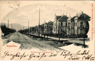 1900 Banja Luka, Banjaluka; Kaiserstrasse Villagegend / street view, villas. Verlag Josef S. Wolf (E...