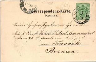 1900 Banja Luka, Banjaluka; Kaiserstrasse Villagegend / street view, villas. Verlag Josef S. Wolf (E...