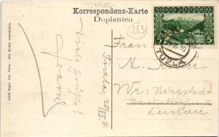 1910 Tuzla, Dolnja Tuzla; Kreisgerichtsgebäude / Okruzni sud / district court, street view. Edit. Ad...