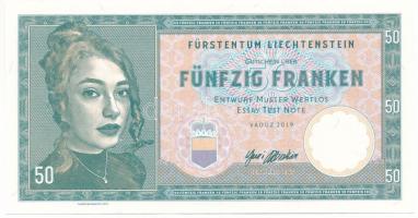 Liechtenstein 2019. 50Fr "Y 01 000233" mintabankjegy, fantáziabankjegy "Gabrisnote&qu...