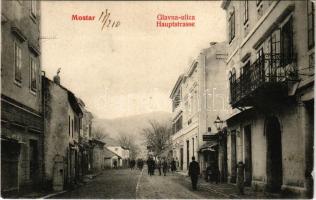 1910 Mostar, Glavna ulica / Hauptstrasse / main street (small tear)