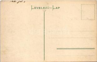 1912 Likavka, Likava (Rózsahegy, Ruzomberok); Likavai várrom. M. Fischer kiadása, szecessziós keret ...
